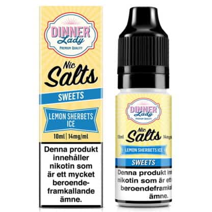 Lemon Sherbet Ice Dinner Lady Nic Salts 14mg