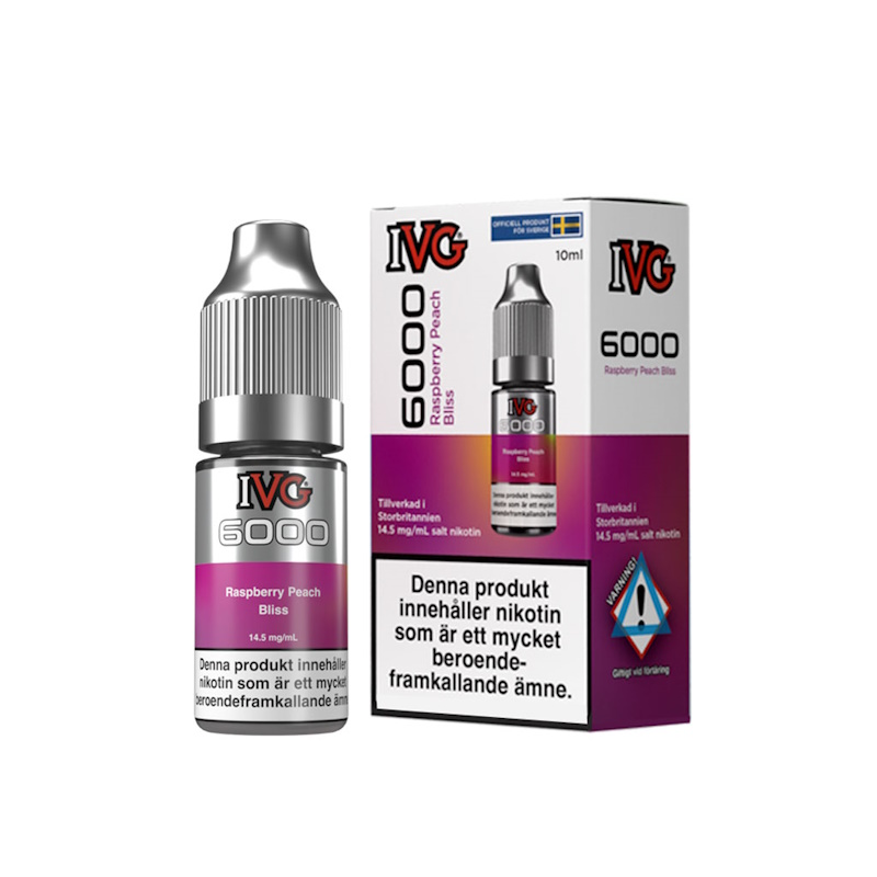 Ivg 6000 10ml Raspberry Peach Bliss Grande