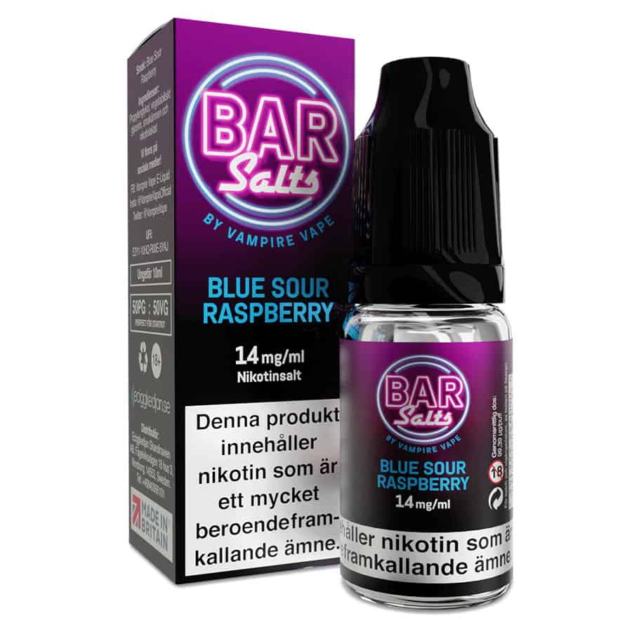 Blue Sour Raspberry Bar Salts 14mg 10ml